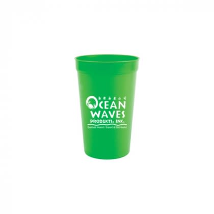 Neon Green 16 oz Stadium Cup Promotional Custom Imprinted With Logo